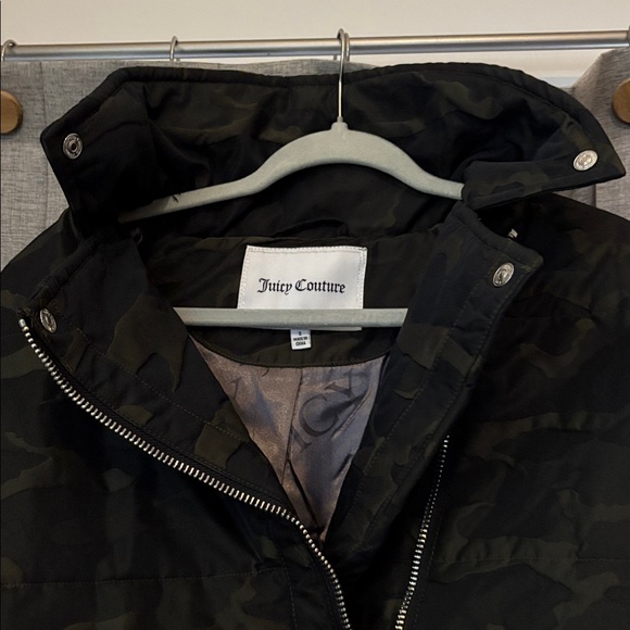 Juicy Couture Black and Green Camouflage moto  Jacket - Picture 3 of 8